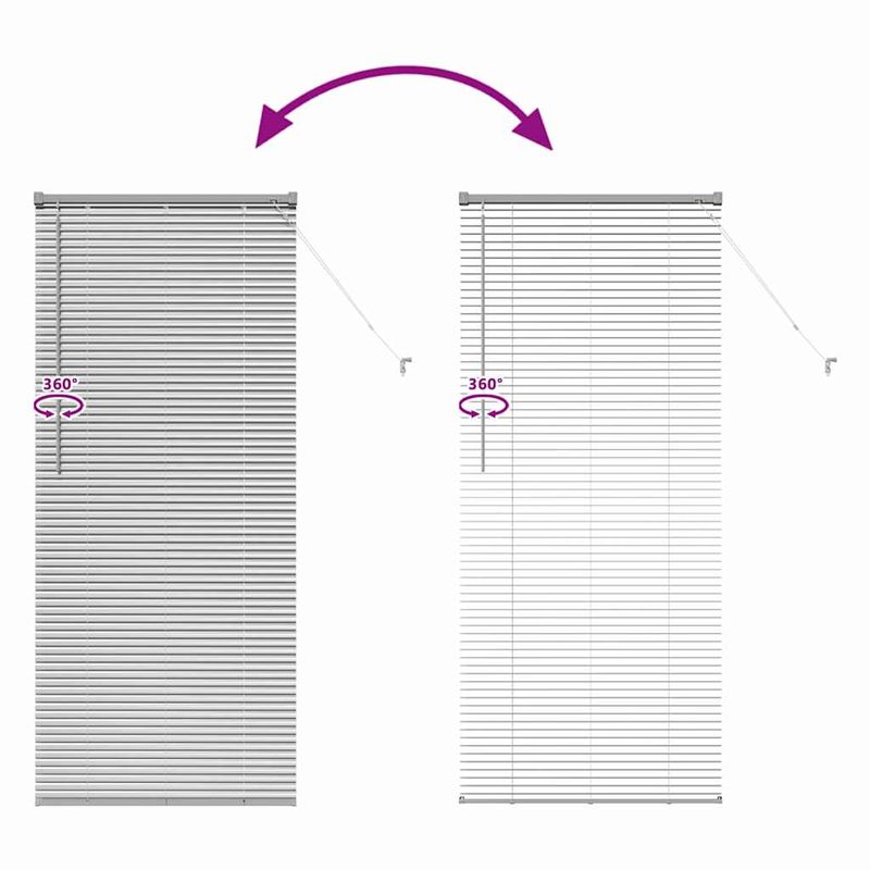 Casa si Gradina - Textile si covoare - Rulouri si jaluzele - Jaluzea pentru Fereastra Argintiu 80 x 130 cm Aluminiu - Infinity.ro