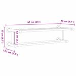 Casa si Gradina - Sanitare - Suporturi si accesorii baie - Suporturi baie - Suport pentru prosoape Negru 61 x 23 x 17 cm Otel inoxidabil - Infinity.ro