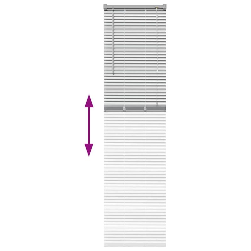 Casa si Gradina - Textile si covoare - Rulouri si jaluzele - Jaluzea pentru Fereastra Argintiu 80 x 130 cm Aluminiu - Infinity.ro