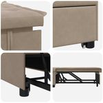 Casa si Gradina - Mobilier - Canapele si coltare - Canapele - Canapea Extensibila 3 in 1 in Material Taupe de la - Infinity.ro