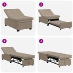 Casa si Gradina - Mobilier - Canapele si coltare - Canapele - Canapea Extensibila 3 in 1 in Material Taupe de la - Infinity.ro