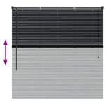 Casa si Gradina - Textile si covoare - Rulouri si jaluzele - Jaluzea pentru Fereastra cu perdele Altele Manual Negru 80 x 130 cm Aluminiu - Infinity.ro