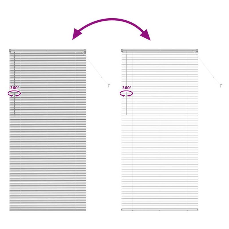 Casa si Gradina - Textile si covoare - Rulouri si jaluzele - Jaluzea pentru Fereastra Argintiu 80 x 130 cm Aluminiu - Infinity.ro