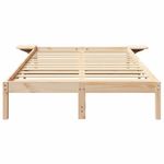 Casa si Gradina - Mobilier - Paturi si accesorii - Paturi - Cadru de pat cu mese laterale Maro 140 x 190 cm Maro - Infinity.ro