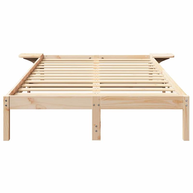 Casa si Gradina - Mobilier - Paturi si accesorii - Paturi - Cadru de pat cu mese laterale Maro 140 x 190 cm Maro - Infinity.ro