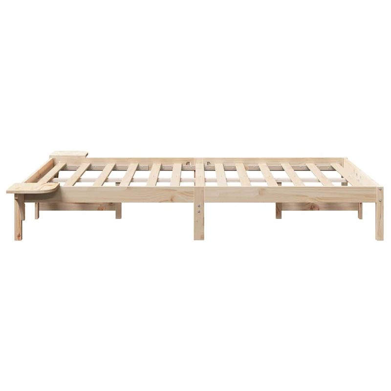Casa si Gradina - Mobilier - Paturi si accesorii - Paturi - Cadru de pat cu mese laterale Maro 140 x 190 cm Maro - Infinity.ro