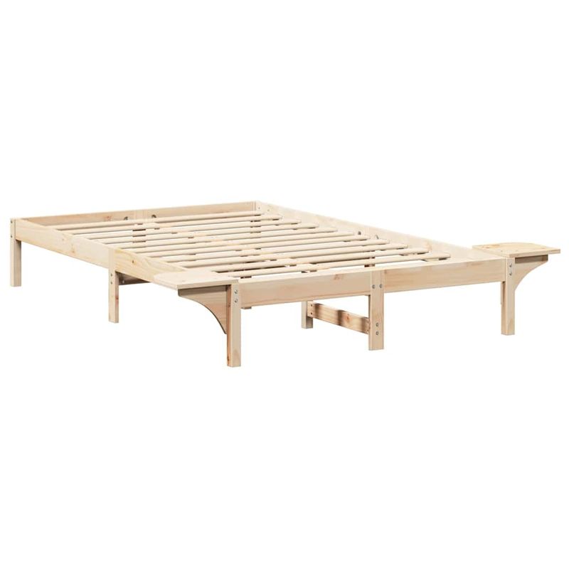 Casa si Gradina - Mobilier - Paturi si accesorii - Paturi - Cadru de pat cu mese laterale Maro 140 x 190 cm Maro - Infinity.ro