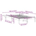Casa si Gradina - Mobilier - Paturi si accesorii - Paturi - Cadru de pat cu mese laterale Maro 140 x 190 cm Maro - Infinity.ro