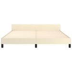 Casa si Gradina - Mobilier - Paturi si accesorii - Paturi - Cadru de pat cu tablie, crem, 160x200 cm, piele ecologica - Infinity.ro