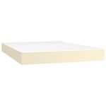 Casa si Gradina - Mobilier - Paturi si accesorii - Paturi - Pat box spring cu saltea, crem, 140x190 cm, piele ecologica - Infinity.ro