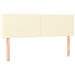 Casa si Gradina - Mobilier - Paturi si accesorii - Paturi - Pat box spring cu saltea, crem, 140x190 cm, piele ecologica - Infinity.ro