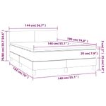 Casa si Gradina - Mobilier - Paturi si accesorii - Paturi - Pat box spring cu saltea, crem, 140x190 cm, piele ecologica - Infinity.ro