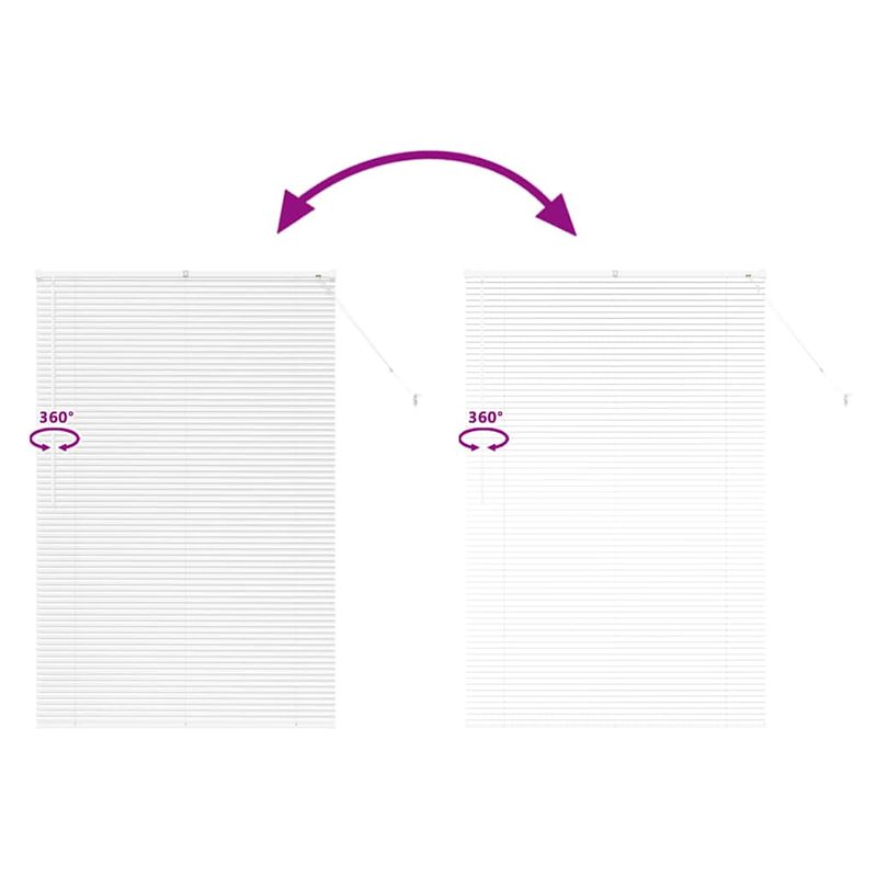 Casa si Gradina - Textile si covoare - Rulouri si jaluzele - Jaluzea pentru Fereastra cu perdele Altele Manual Alb 120 x 175 cm Aluminiu - Infinity.ro
