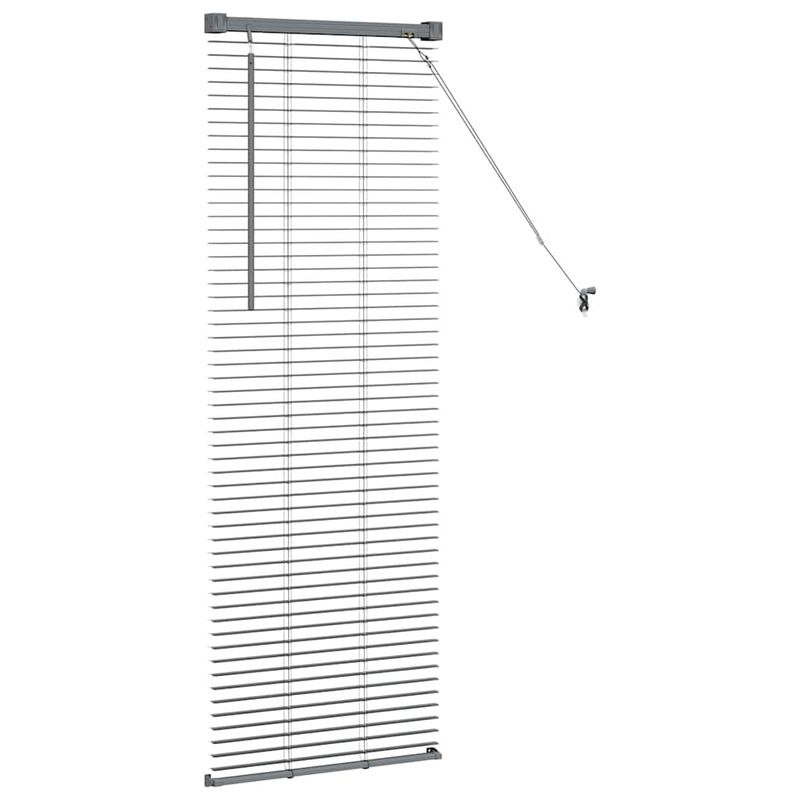 Casa si Gradina - Textile si covoare - Rulouri si jaluzele - Jaluzea pentru Fereastra Gri inchis 80 x 130 cm Aluminiu - Infinity.ro