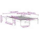 Casa si Gradina - Mobilier - Paturi si accesorii - Paturi - Cadru de pat cu mese laterale Alb 120 x 190 cm Alb - Infinity.ro