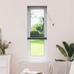 Casa si Gradina - Textile si covoare - Rulouri si jaluzele - Jaluzea pentru Fereastra Gri inchis 80 x 130 cm Aluminiu - Infinity.ro