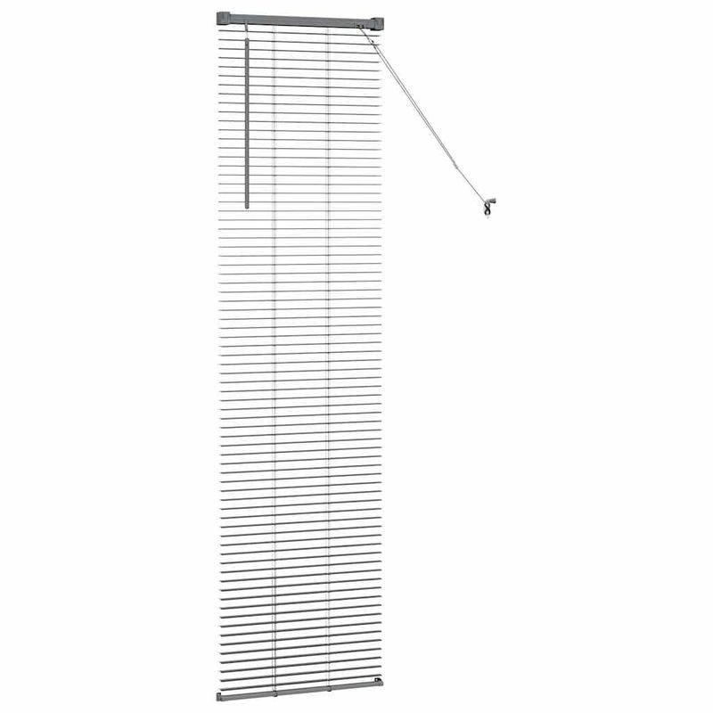 Casa si Gradina - Textile si covoare - Rulouri si jaluzele - Jaluzea pentru Fereastra Gri inchis 80 x 130 cm Aluminiu - Infinity.ro