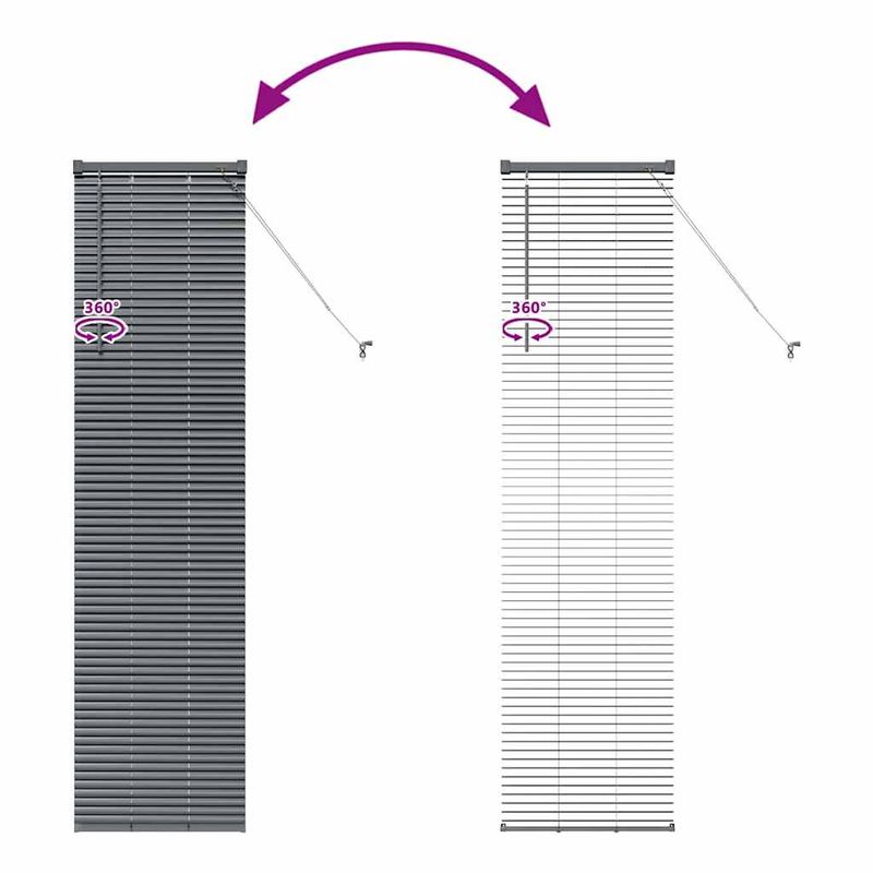 Casa si Gradina - Textile si covoare - Rulouri si jaluzele - Jaluzea pentru Fereastra Gri inchis 80 x 130 cm Aluminiu - Infinity.ro