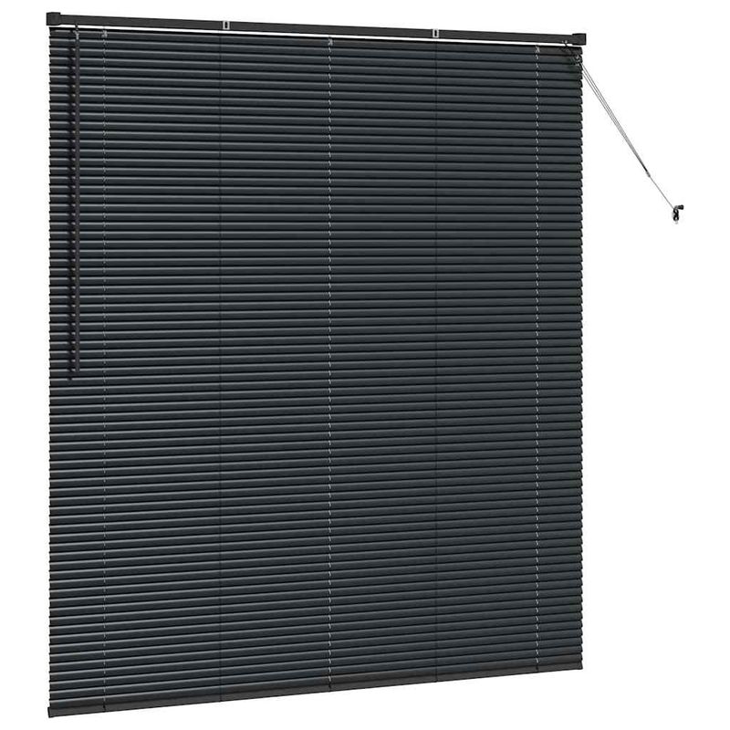 Casa si Gradina - Textile si covoare - Rulouri si jaluzele - Jaluzea pentru Fereastra cu perdele Altele Manual Negru 160 x 175 cm Aluminiu - Infinity.ro