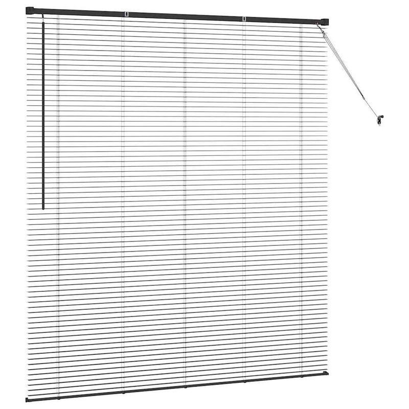Casa si Gradina - Textile si covoare - Rulouri si jaluzele - Jaluzea pentru Fereastra cu perdele Altele Manual Negru 160 x 175 cm Aluminiu - Infinity.ro