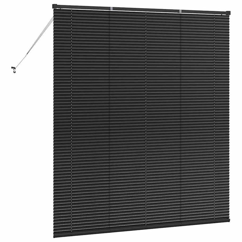 Casa si Gradina - Textile si covoare - Rulouri si jaluzele - Jaluzea pentru Fereastra cu perdele Altele Manual Negru 160 x 175 cm Aluminiu - Infinity.ro