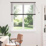 Casa si Gradina - Textile si covoare - Rulouri si jaluzele - Jaluzea pentru Fereastra cu perdele Altele Manual Negru 80 x 130 cm Aluminiu - Infinity.ro