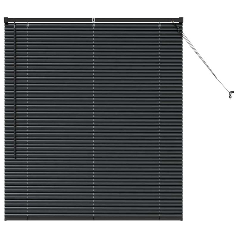 Casa si Gradina - Textile si covoare - Rulouri si jaluzele - Jaluzea pentru Fereastra cu perdele Altele Manual Negru 80 x 130 cm Aluminiu - Infinity.ro