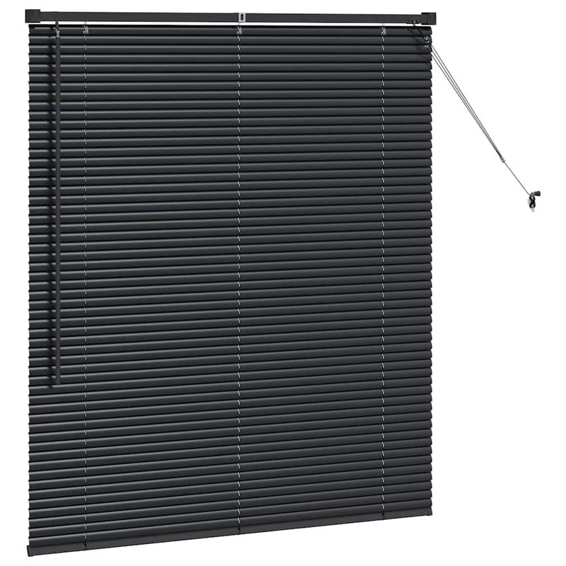 Casa si Gradina - Textile si covoare - Rulouri si jaluzele - Jaluzea pentru Fereastra cu perdele Altele Manual Negru 80 x 130 cm Aluminiu - Infinity.ro