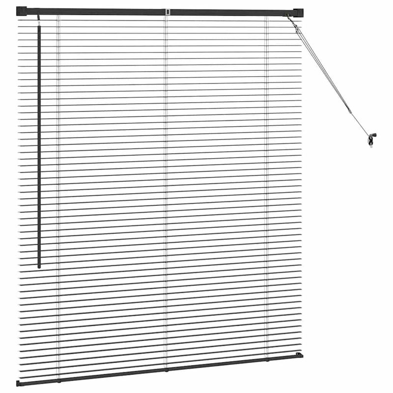 Casa si Gradina - Textile si covoare - Rulouri si jaluzele - Jaluzea pentru Fereastra cu perdele Altele Manual Negru 80 x 130 cm Aluminiu - Infinity.ro
