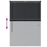 Casa si Gradina - Textile si covoare - Rulouri si jaluzele - Jaluzea pentru Fereastra cu perdele Altele Manual Negru 80 x 130 cm Aluminiu - Infinity.ro