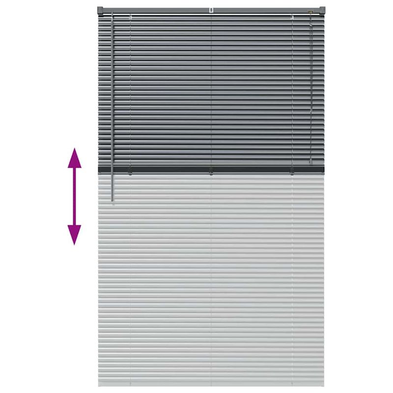 Casa si Gradina - Textile si covoare - Rulouri si jaluzele - Jaluzea pentru Fereastra Gri inchis 100 x 175 cm Aluminiu - Infinity.ro