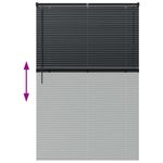 Casa si Gradina - Textile si covoare - Rulouri si jaluzele - Jaluzea pentru Fereastra cu perdele Altele Manual Negru 80 x 130 cm Aluminiu - Infinity.ro