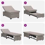 Casa si Gradina - Mobilier - Canapele si coltare - Canapele - Canapea Pat 3 in 1 cu Design in Tesatura Taupe - Infinity.ro