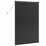 Casa si Gradina - Textile si covoare - Rulouri si jaluzele - Jaluzea pentru Fereastra cu perdele Altele Manual Negru 120 x 175 cm Aluminiu - Infinity.ro
