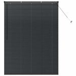Casa si Gradina - Textile si covoare - Rulouri si jaluzele - Jaluzea pentru Fereastra cu perdele Altele Manual Negru 80 x 130 cm Aluminiu - Infinity.ro