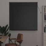 Casa si Gradina - Textile si covoare - Rulouri si jaluzele - Jaluzea pentru Fereastra cu perdele Altele Manual Negru 80 x 130 cm Aluminiu - Infinity.ro