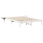 Casa si Gradina - Mobilier - Paturi si accesorii - Paturi - Cadru de pat cu mese laterale Alb 160 x 200 cm Alb - Infinity.ro