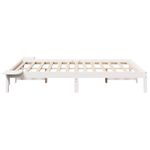 Casa si Gradina - Mobilier - Paturi si accesorii - Paturi - Cadru de pat cu mese laterale Alb 160 x 200 cm Alb - Infinity.ro
