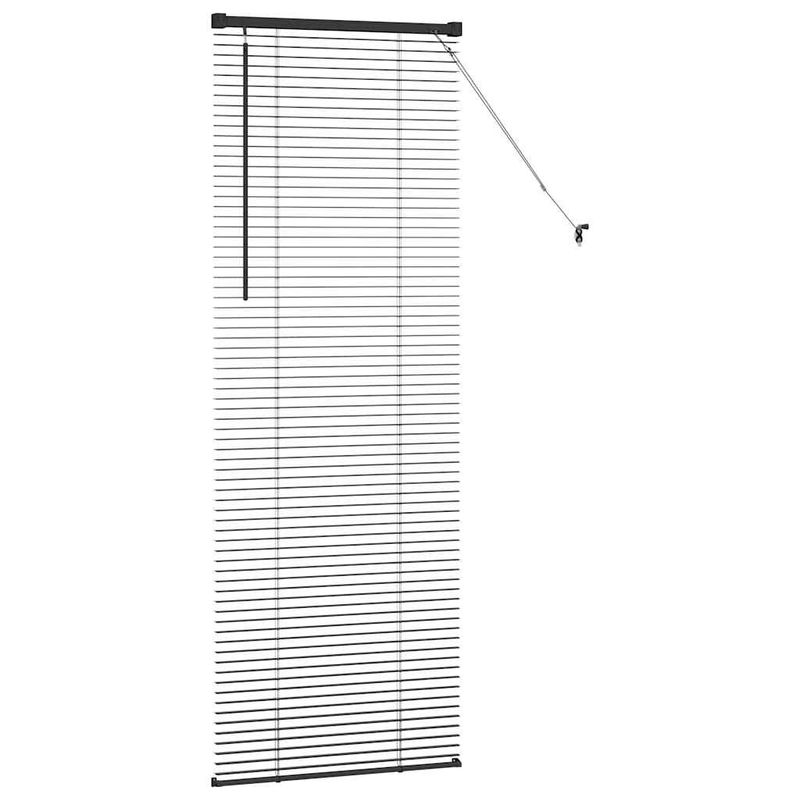 Casa si Gradina - Textile si covoare - Rulouri si jaluzele - Jaluzea pentru Fereastra cu perdele Altele Manual Negru 80 x 130 cm Aluminiu - Infinity.ro