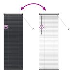 Casa si Gradina - Textile si covoare - Rulouri si jaluzele - Jaluzea pentru Fereastra cu perdele Altele Manual Negru 80 x 130 cm Aluminiu - Infinity.ro