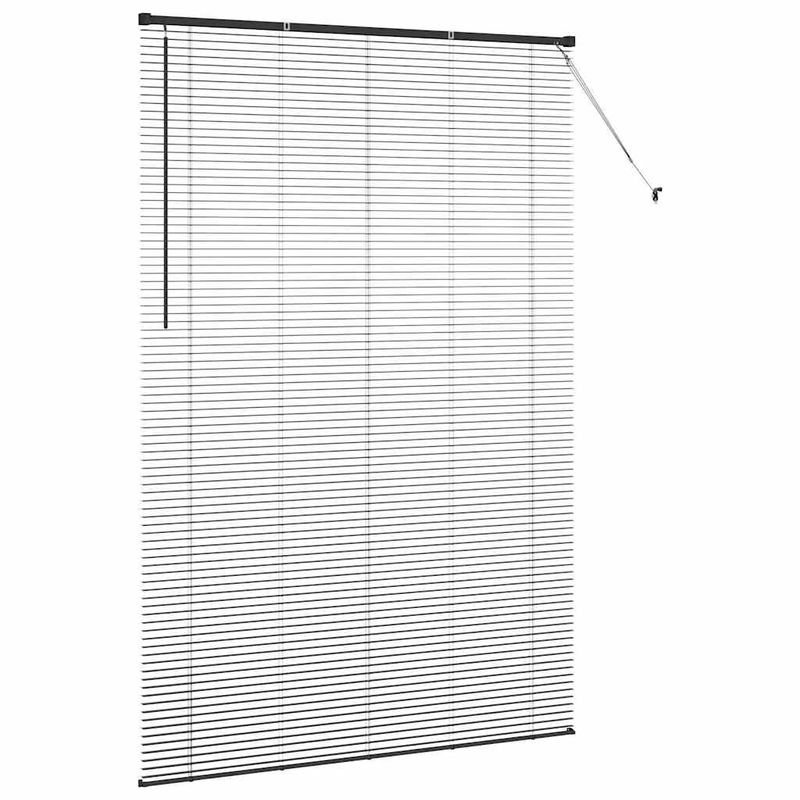 Casa si Gradina - Textile si covoare - Rulouri si jaluzele - Jaluzea pentru Fereastra cu perdele Altele Manual Negru 150 x 220 cm Aluminiu - Infinity.ro
