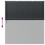 Casa si Gradina - Textile si covoare - Rulouri si jaluzele - Jaluzea pentru Fereastra cu perdele Altele Manual Negru 80 x 130 cm Aluminiu - Infinity.ro