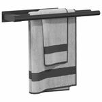 Casa si Gradina - Sanitare - Suporturi si accesorii baie - Suporturi baie - Suport pentru prosoape Negru 40 x 9 x 4 cm Otel inoxidabil - Infinity.ro