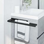 Casa si Gradina - Sanitare - Suporturi si accesorii baie - Suporturi baie - Suport pentru prosoape Negru 40 x 9 x 4 cm Otel inoxidabil - Infinity.ro