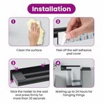 Casa si Gradina - Sanitare - Suporturi si accesorii baie - Suporturi baie - Suport pentru prosoape Negru 40 x 9 x 4 cm Otel inoxidabil - Infinity.ro