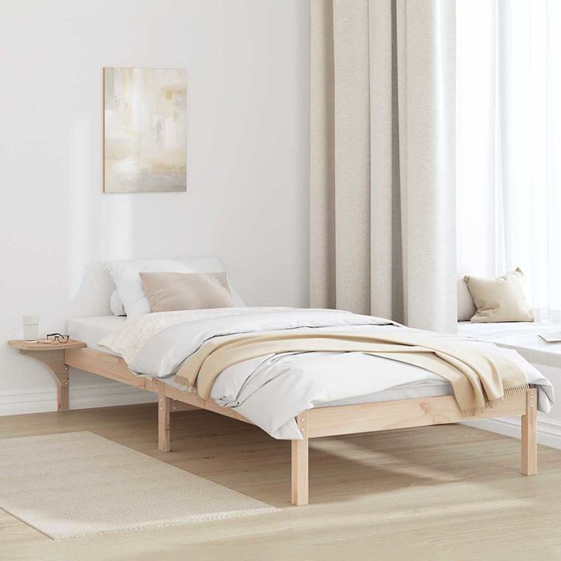 Casa si Gradina - Mobilier - Paturi si accesorii - Paturi - Cadru de pat cu mese laterale Maro 90 x 200 cm Maro - Infinity.ro