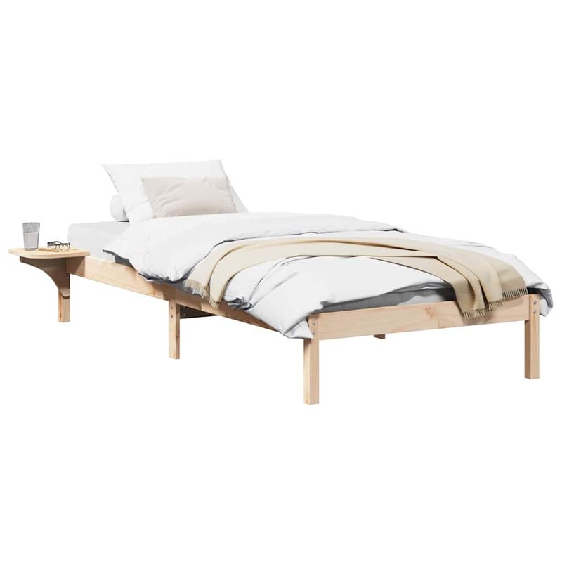 Casa si Gradina - Mobilier - Paturi si accesorii - Paturi - Cadru de pat cu mese laterale Maro 90 x 200 cm Maro - Infinity.ro