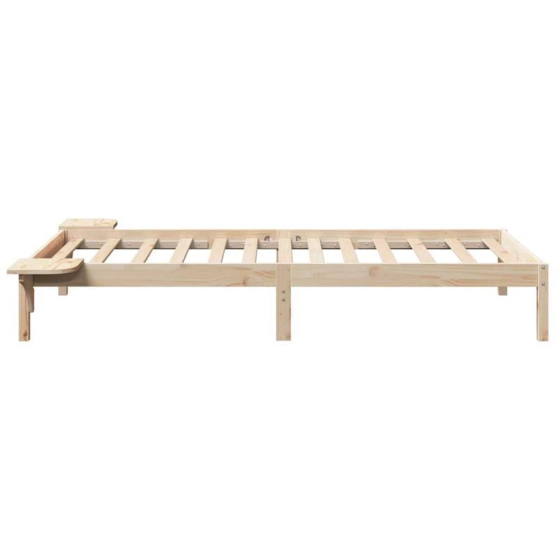 Casa si Gradina - Mobilier - Paturi si accesorii - Paturi - Cadru de pat cu mese laterale Maro 90 x 200 cm Maro - Infinity.ro