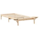 Casa si Gradina - Mobilier - Paturi si accesorii - Paturi - Cadru de pat cu mese laterale Maro 90 x 200 cm Maro - Infinity.ro