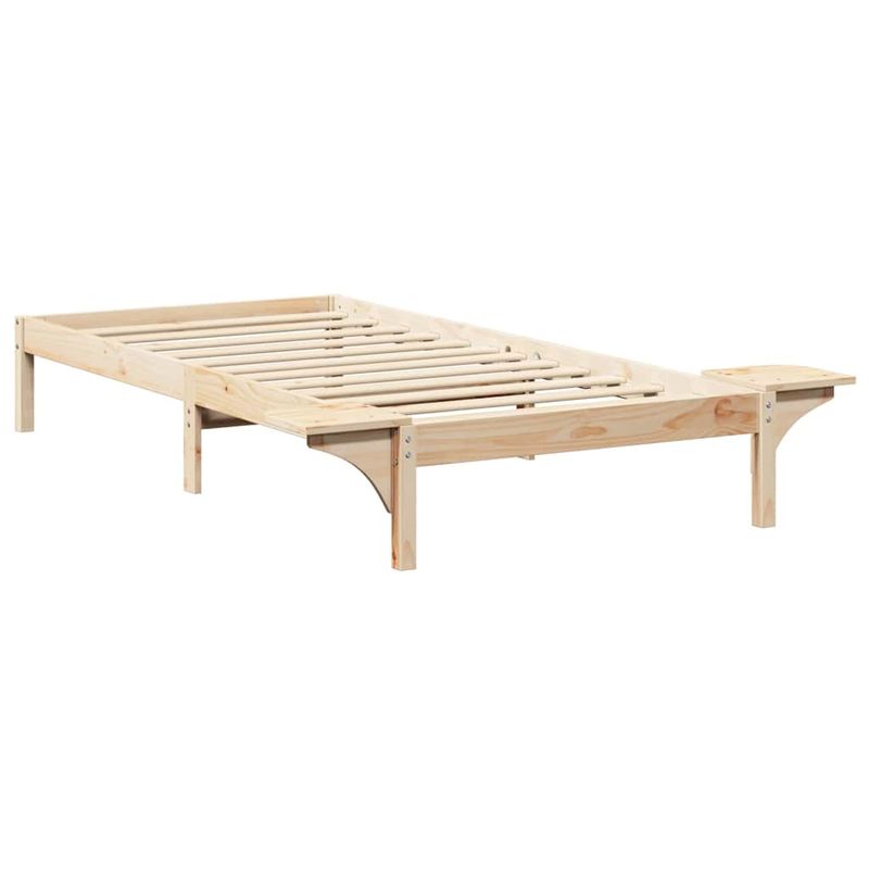 Casa si Gradina - Mobilier - Paturi si accesorii - Paturi - Cadru de pat cu mese laterale Maro 90 x 200 cm Maro - Infinity.ro